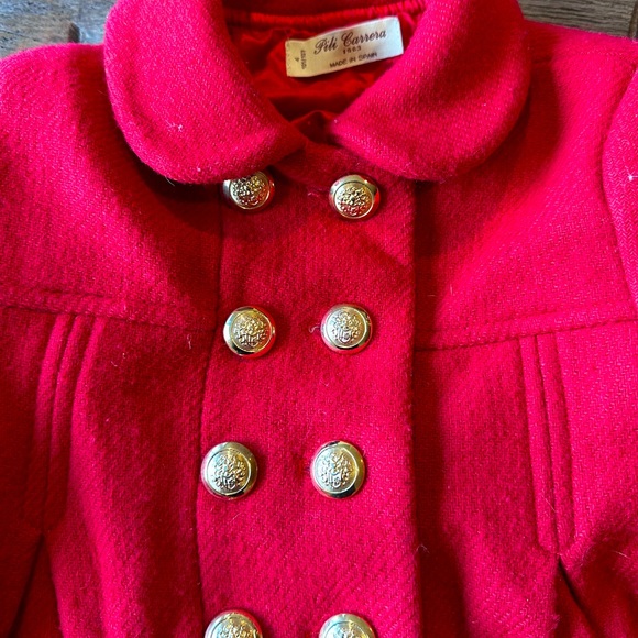 ❤️❤️❤️PILI CARRERA ABRIGO RED COAT ❤️❤️❤️ GORGEOUS - Picture 3 of 5